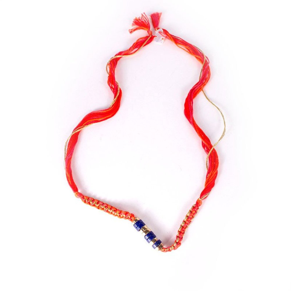 AURELIE BIDERMANN ORANGE & BLUE NECKLACE | WOMENS